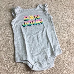 ⚡️$4 FLASH SALE⚡️ NWOT ‘Bonjour’ Bodysuit 12-18